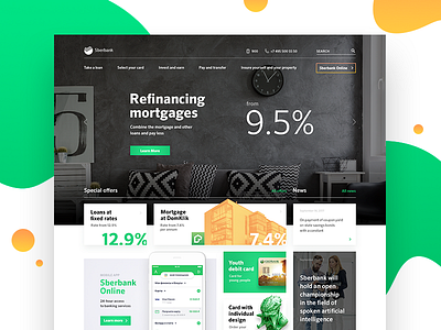 Bank website redesign
