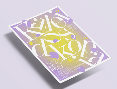 Invitation postcard "Kaleidoskopia" alumni branding corporate design design exhibition graphic design postcard typography university