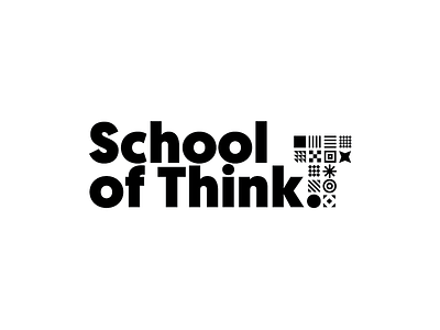 School of Think creative geometric logo school t think vector