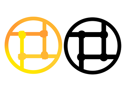 Simple team gradient logo abstract logos brand identity branding company logo minimalism simple logo team vector
