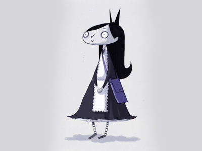 Isabelle, My Protagonist character design character development illustration blue