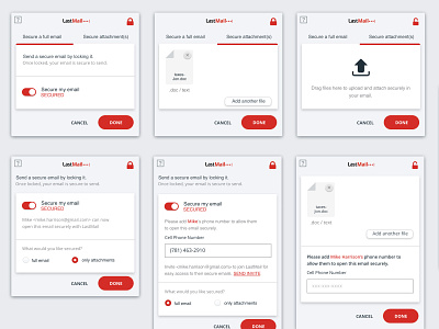LastMail for Lastpass app chrome design email encrypt lastpass logmein password plugins red security ui ux