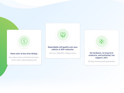 Bullet Points blue bullet points clean green icons landing page product ui website