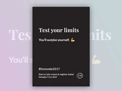 Innovate 2017 Poster Series black clean design emoji font graphic logmein poster poster series type typographic