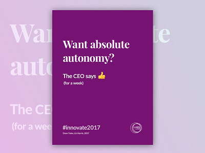 Innovate 2017 Poster Series