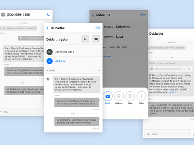 Contact Management Wireframes button clean contacts greyscale messages mobile texting ui ux wireframe