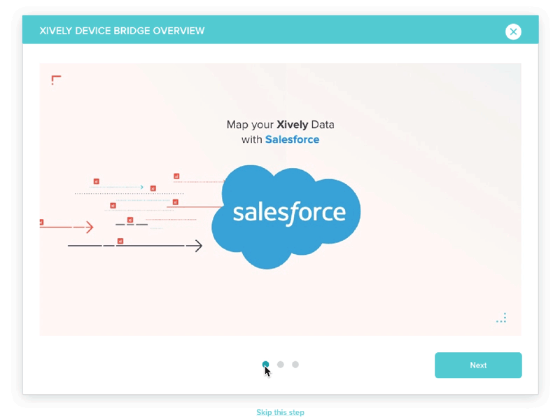 Salesforce app clean integration modal onboarding salesforce ui ux welcome