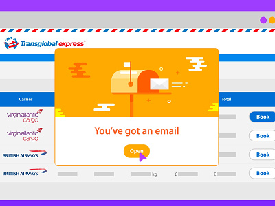 you've got an email air freight courier delivery email international parcel service website