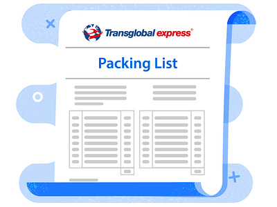 Packing List 2d courier delivery illustration international packing packing list paper parcel service