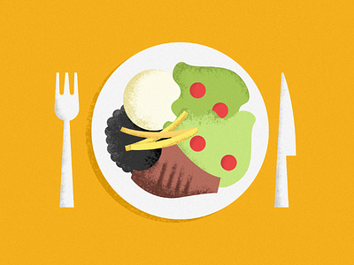 Brazilian Meal food illustration