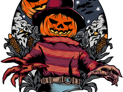 Welcome To Halloween 2021 customize field halloween horror illustrator popcorn pumpkin scary