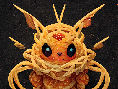 Spaghetti Pokemon abstract cartoon illustration imagination meme pokemon spaghetti unreal