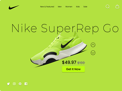 Nike SuperRep Go landing page nike running shoe shoe shoes ui ui design web website