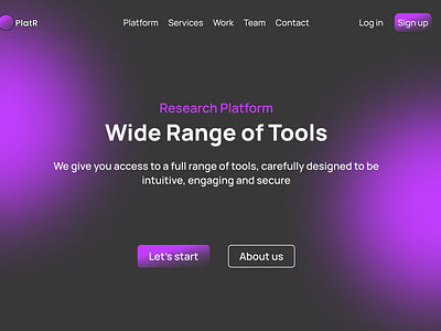 Day 3 Landing Page daily ui dark landing page purple ui uiux web web design website