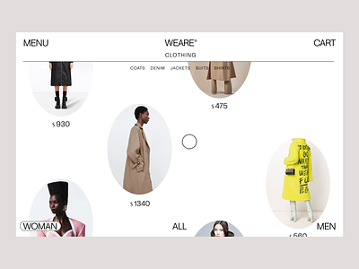 Weare: Interactions animation clothes e commerce fashion interaction layout minimal shoes shop store wear web website