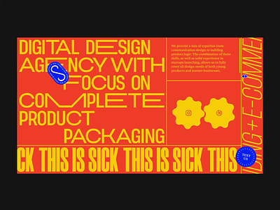 Sick Interactions agency animation colorful interaction sick studio typography ui ux vibrant web webdesign website