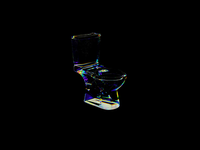 Glass & Dispersion 3d 3d art animation c4d digital art experiment glass material octane render toilet