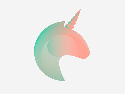 Unicorn logo draft horse logo unicorn wip