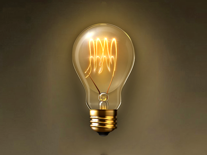 old school bulb by Dee_Z on Dribbble