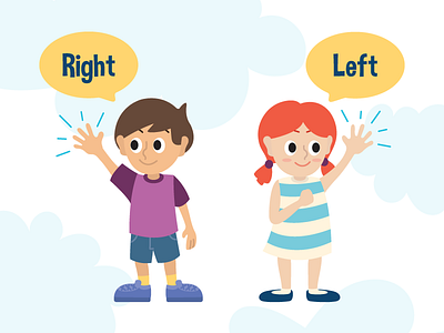 Left and Right education illustration