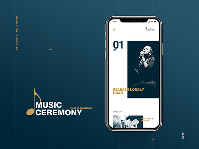 The power of the concert concert，music，iphone matching，gold x，ui，app，template，color