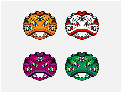 Kaiju Helmet Pin Colour Concepts apparel bicycle cycling enamel fitness kaiju logo monster pin ride