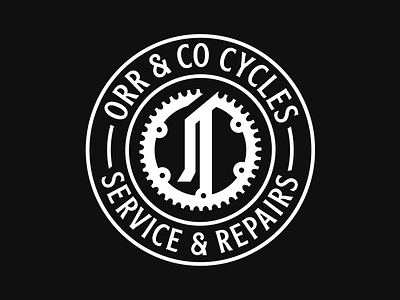 Orr and Co Cycles badgedesign bicycle blackletter design fitness gear logo ride