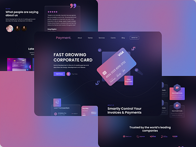 Payment Gateway Web Design payment payment gateway landing page ui ux