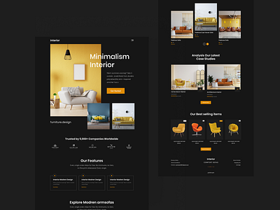 Furniture Website Design furniture furniture website design landing page ui design