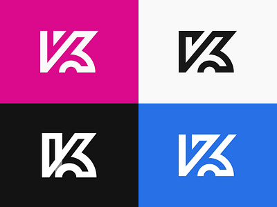 VK mark design graphic identity k letter logo mark monogram simple symbol type v