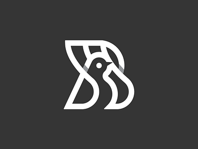 B Bird Logo b bird letter logo mark sign symbol type