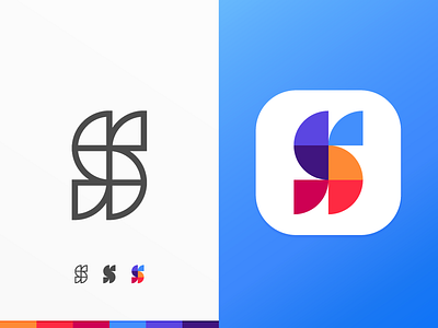 S Logo app design icon identity ios letterform logo logotype mark monogram s symbol