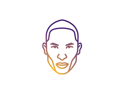 Farewell Kobe caricature gold icon kobe lakers purple