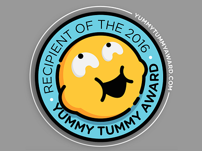 Yummy Tummy Award food nomnom sticker