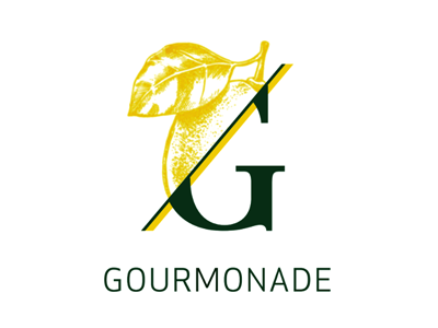 Gourmounade lemon logo type