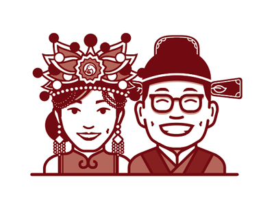 Chinese Wedding caricature chinese wedding