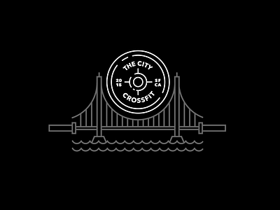 Post Workout Shirt Design barbell bay bridge design east bay fitness san francisco sf sf bay area vector weights workout
