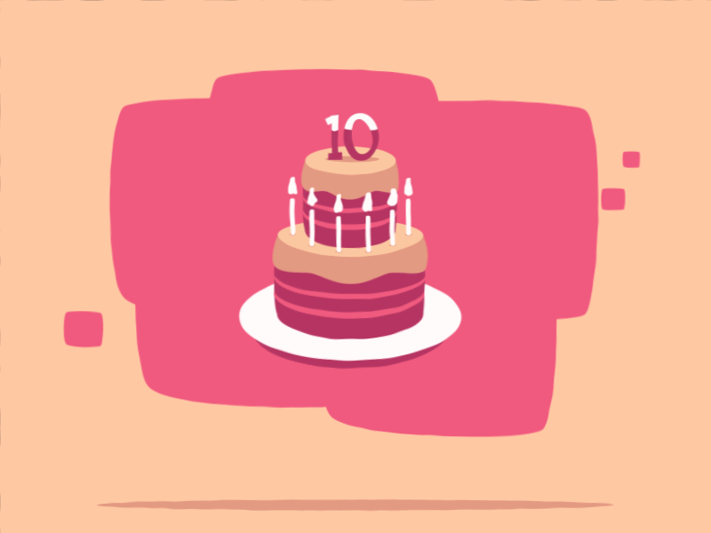 10 Pie animation anniversary food motion graphics pie pink