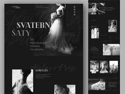 Wedding atelier Landing page Czech