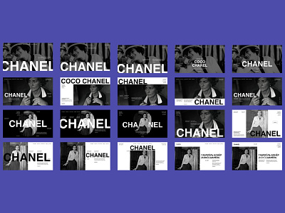 Chanel | Design concept | 20 options coco chanel composition design figma hero image history life menu options people personal typography ui