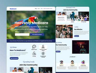 Medicare app branding css design figma html illustration ui vector