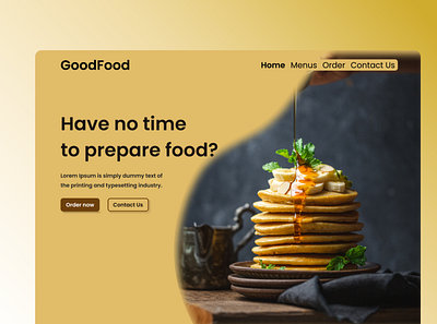 GoodFood landing page app branding css design figma html illustration ui vector