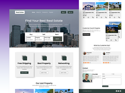 Real Estate Landing page