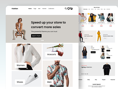 Fashion Mockup Landing page for e-commerce