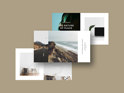 The nature of place aesthetic branding clean layout layout exploration powerpoint simplicity