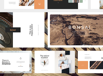 BONSAI Presentation Template aesthetic agency agency branding branding brown business clean design hipster media kit nature presentation presentation layout promotion simplicity white workfromhome