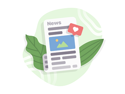 News illustration news paper ui