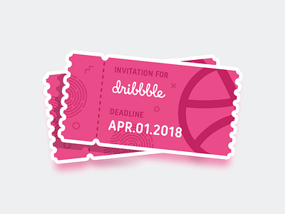 Dribbble.Invitation dribbble illustrator invitation invite ticket