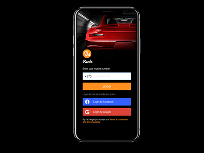 Rento App app car design interface ios iphone ui uiux ux uxdesign