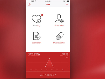 Medical stats app UI design app cuberto design icon ios phone ui ux